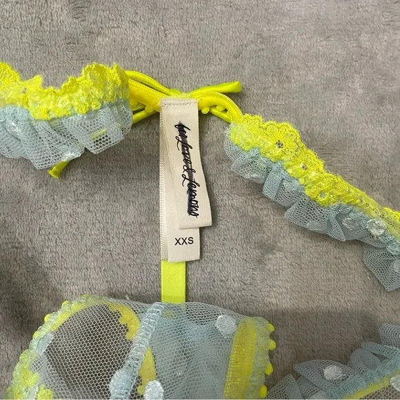 New! For love and lemons neon dotty thong panty polka dot lace nwot 24594 - Picture 5 of 8